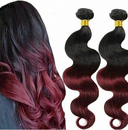 BURGUNDY /BLACK OMBRE HAIR 